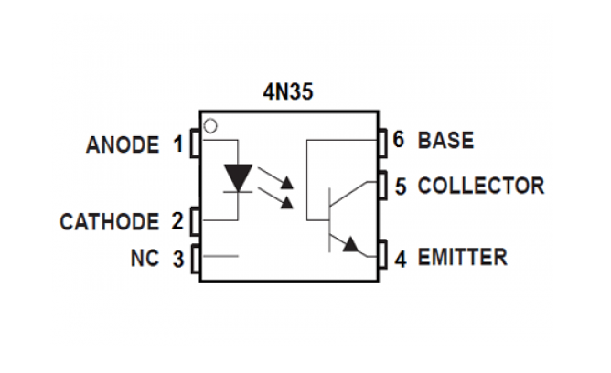 4N35 Optocoupler Phototransistor IC