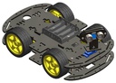 4WD Robotics Chassis With Motors Wheels And Accessories V2.0 (BLUE)