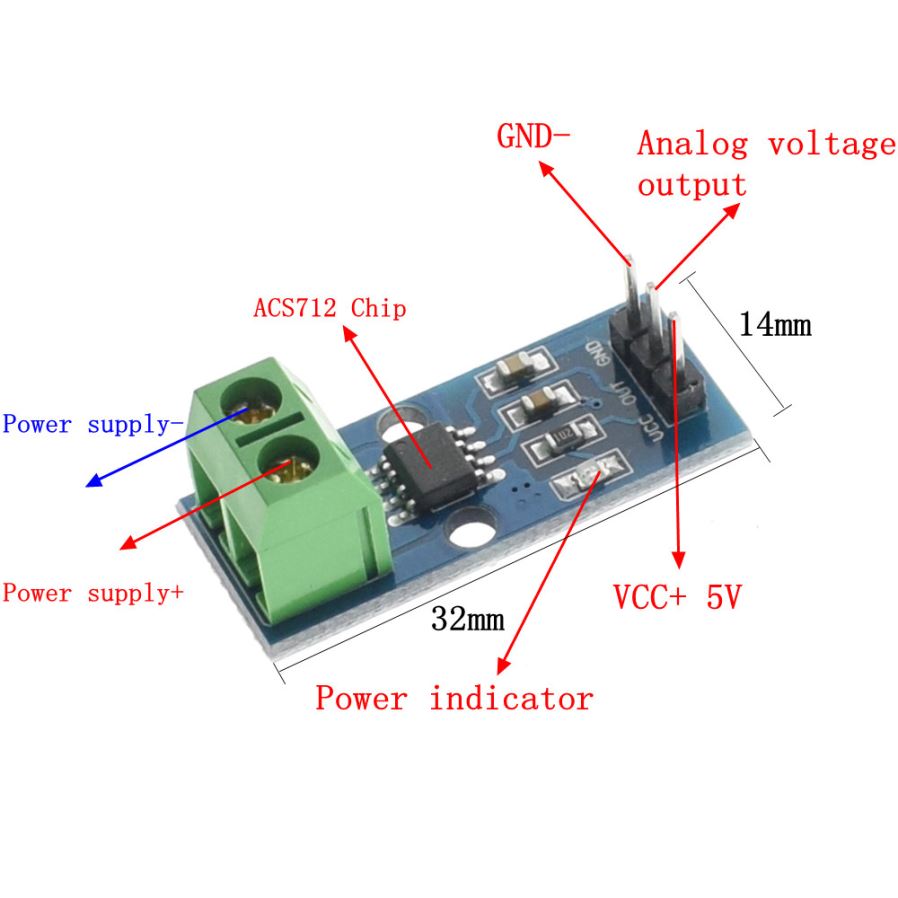 Current Sensor Module 5A ACS712