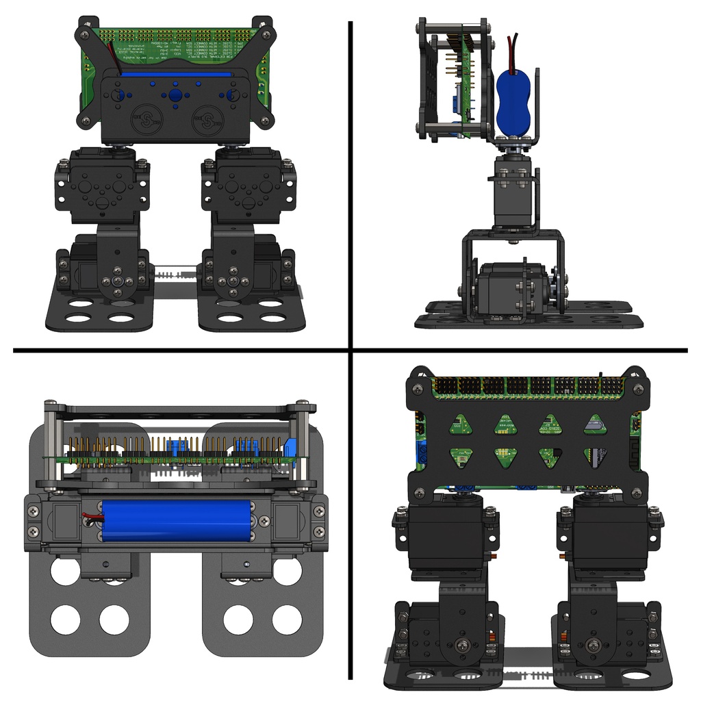 SunRobotics 4DOF Biped Humanoid Robot Chassis DIY Kit(Assembled with Wifi/BLE Servo Controller)