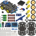 4WD Robotics Chassis Including Motors, Wheels &amp; 4AA Battery Holder &amp; All Electronic