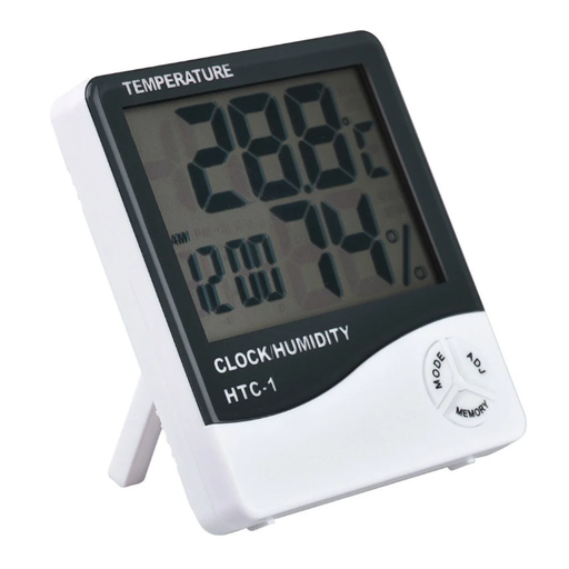 [3137] HTC-1 High Precision Large Screen Electronic Indoor Temperature, Humidity Thermometer with Clock Alarm
