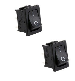 [10047] Rocker On-Off SPST Mini Switch 2 Pin 3A 250V AC 1 PCs