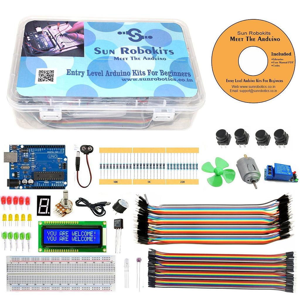 Arduino Uno Complete Starter Kit w/Detailed Tutorial by SunRobotics V2.0