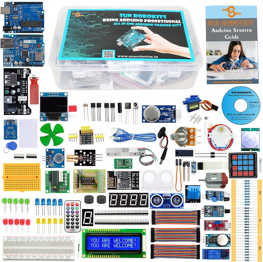 Arduino Uno Complete Starter Kit w/Detailed Tutorial by SunRobotics V2.0