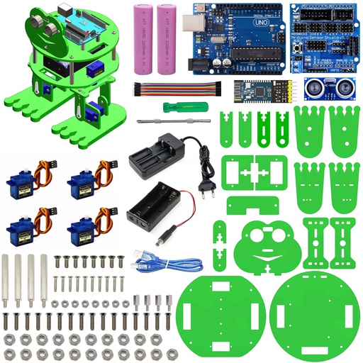 [2144] Frog Robot DIY 4DOF Arduino Uno Based Robotics Kit Android APP Control