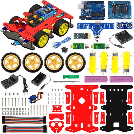 [9041] Multifunctional 4WD DIY Smart Arduino-based Robotics Car Kit