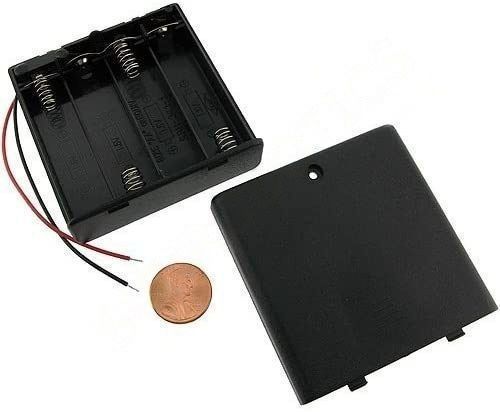 [1735] Battery Holder 4X AA Cells with Wire and Switch