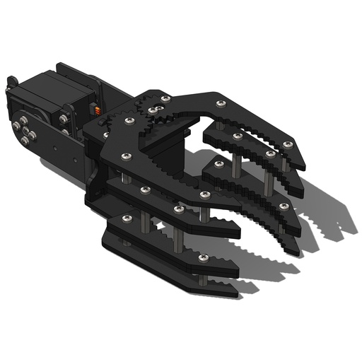 [2231] ABS 2DOF Robotics Hand Claw Gripper Mount Kit (Unassembled)
