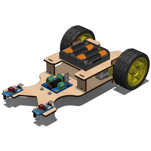 [9178] Sunrobotics DIY Plug &amp; Play Line Following Robotics Car Educational STEAM Kit