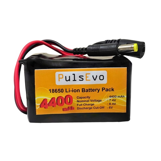 [2491] PulsEvo Power 18650 Li-Ion 4400mAh 7.4v 2S2P Protected Battery Pack