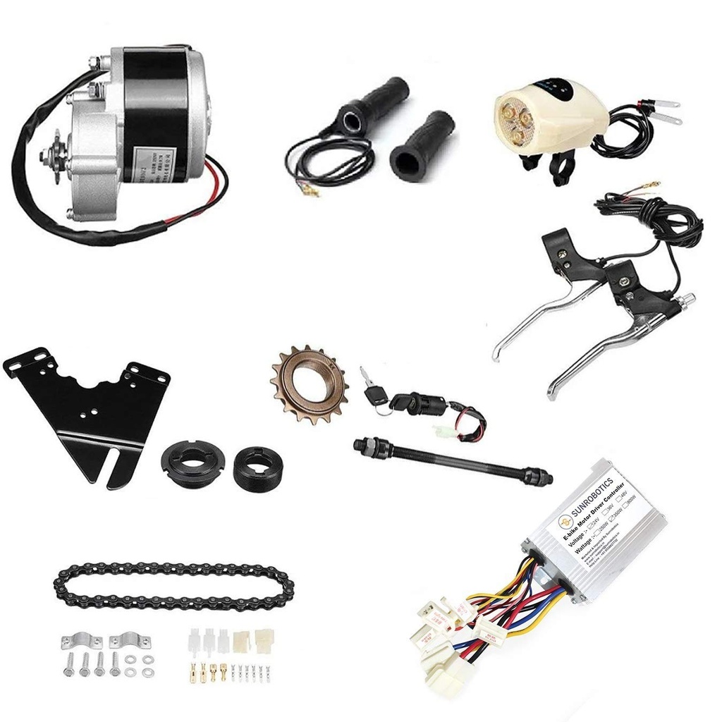 Ebike 350W Motor Electric Bicycle Kit with accessories SUNROBOTICS