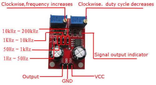 Adjustable pulse generator for MCUs, 5-15V input voltage, SunRobotics