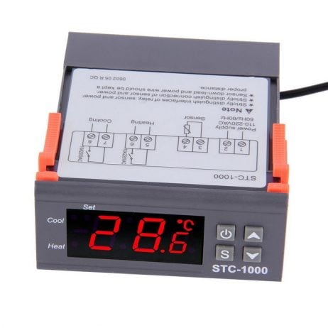 Temperature controller with NTC sensor and circuit diagram SunRobotics