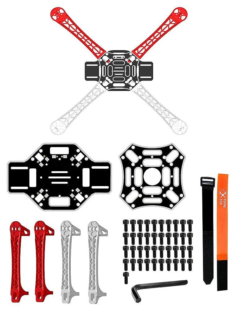 F450 Quadcopter Frame Kit with PCB top view - SunRobotics