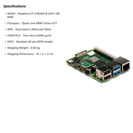 Raspberry Pi 4 Model-B connectivity features - SunRobotics | www.sunrobotics.in