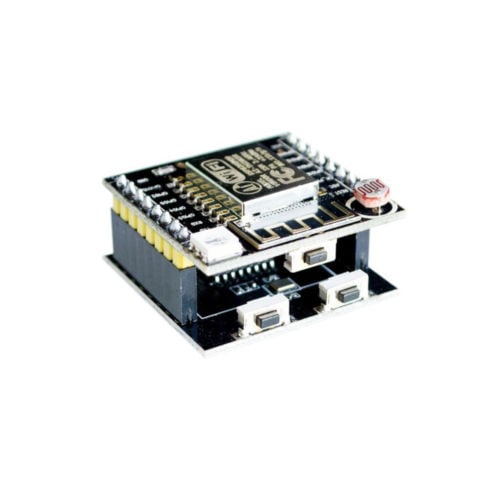 Reference schematics for ESP8266 development board, illustrating ADC and LDR connections. SunRobotics.