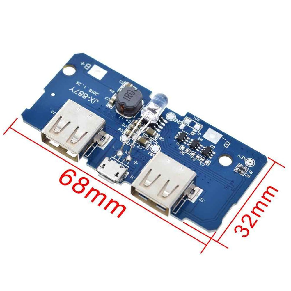 DIY mini power bank components - SunRobotics | www.sunrobotics.in