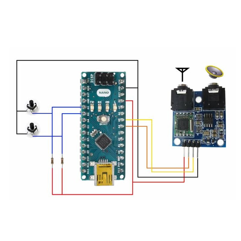 TEA5767 Circuit Board with I2C - SunRobotics | www.sunrobotics.in