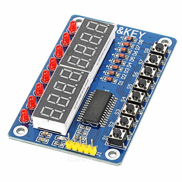 Efficient microcontroller interface with TM1638 - SunRobotics | www.sunrobotics.in