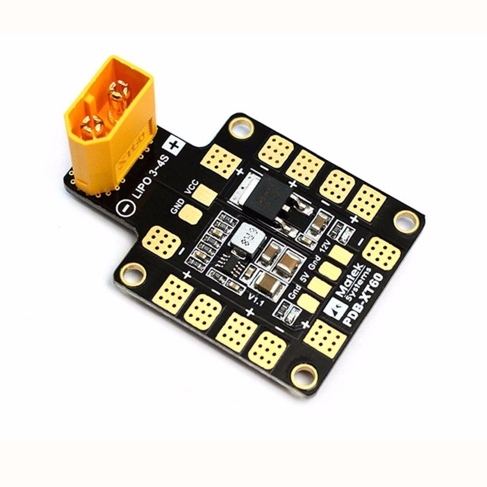 PDB-XT60 with BEC 5V and 12V Drone Power Distribution - SunRobotics | www.sunrobotics.in