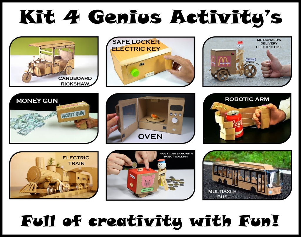 Kit4Genius® Science &amp; Fun DIY Activity Learning Educational STEM Toy for 10+ Years - Tinkering, Experiment, School Project, Innovation kit (300+ Project)