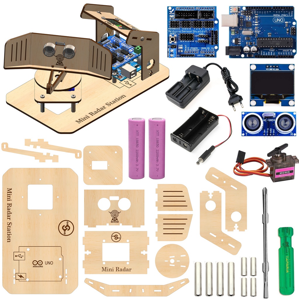 SunRobotics Arduino Based Mini Radar Station DIY STEM Educational Electronics Learning Kit