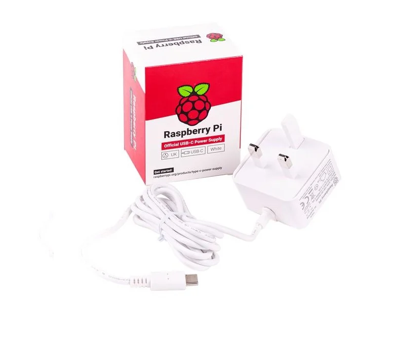 Raspberry Pi 15.3W USB Type C Official Power Supply Adapter