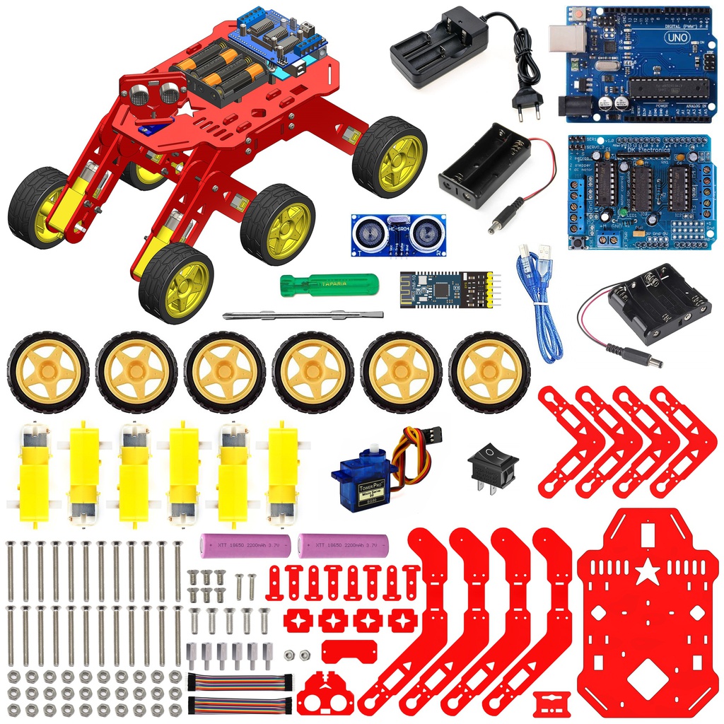 6WD Robotics Rover DIY Arduino Based Smart Wireless Robotics Kit