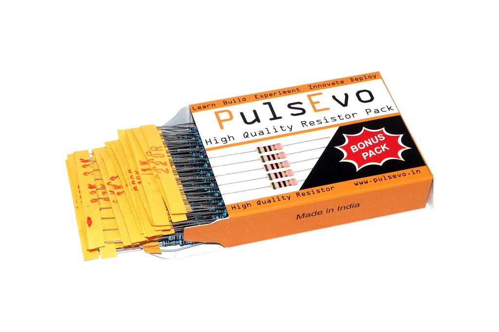 PulsEvo Assorted 1/4 Watt Resistors Kit - 250 Pcs